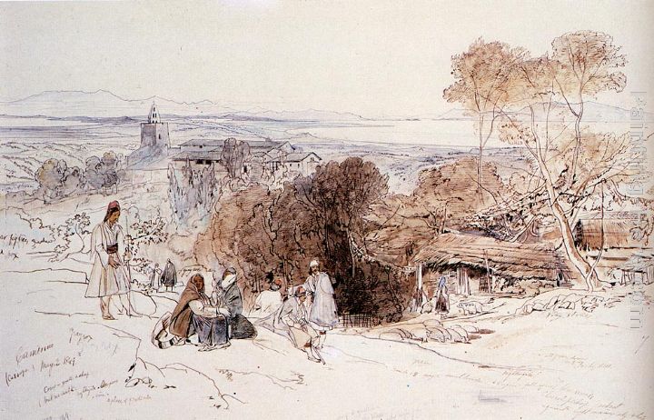 Camerino, 1849 painting - Edward Lear Camerino, 1849 art painting